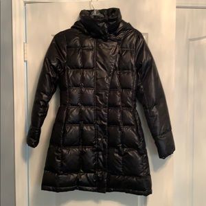 DKNY Long Black Puffer Jacket
